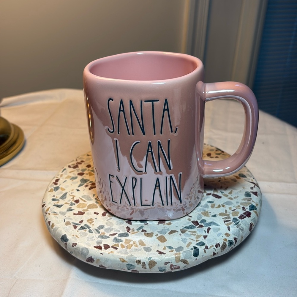 Rae Dunn Santa I Can Explain coffee/tea/cocoa mug